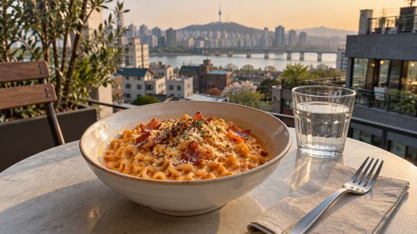 Recette de buldak carbonara : nouilles instantanées savoureuses