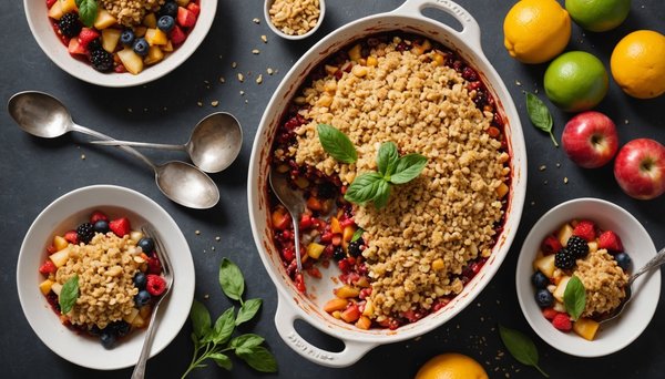 Comment faire un crumble salé avec des fruits pour un dîner original ?